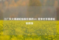 工厂失火锦湖轮胎股价暴跌10% 竞争对手韩泰轮胎跳涨
